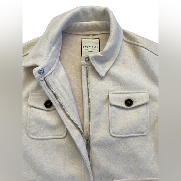 EUC Bagatelle Collection Beige Fleece Utility Barn Jacket size L - Picture 8 of 12